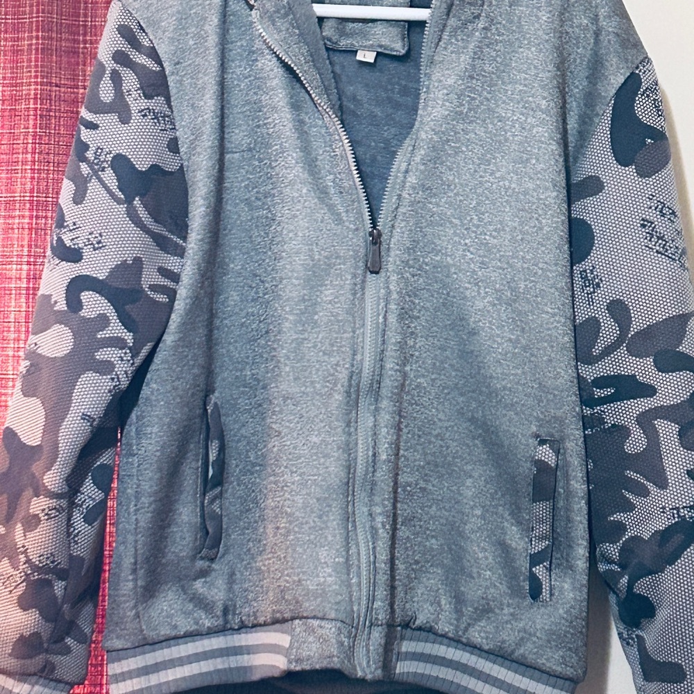 Mens Camo Fleece Jacket